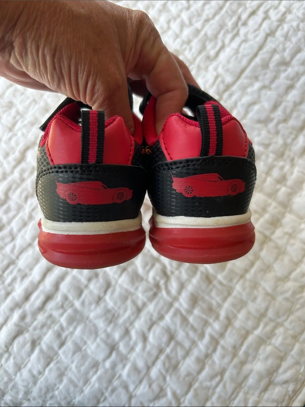 Lightning McQueen Boys Black and Red Sneakers